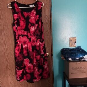 Calvin Klein Red Floral Mini Dress